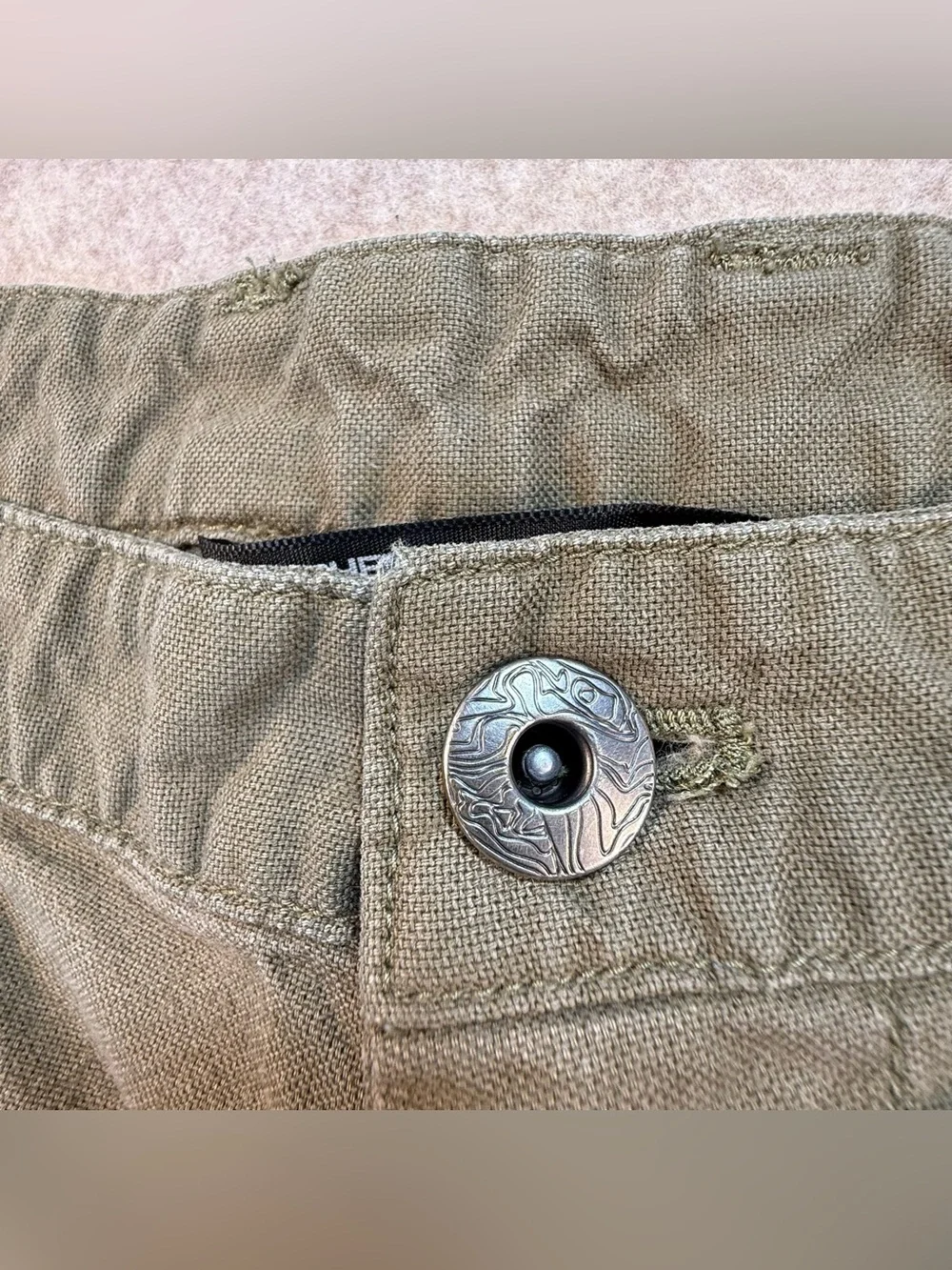 The North Face Olive Green Men’s Cargo/Hiking Pants Sz 38 Outdoor Adventure GUC